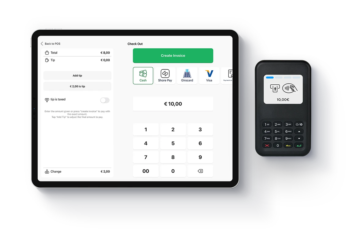 Payment processing in the Shore POS app for a dog grooming service