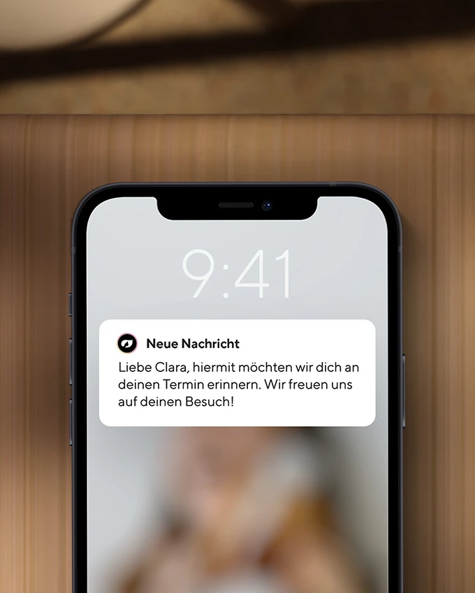 Shore Terminerinnerung SMS auf Smartphone
